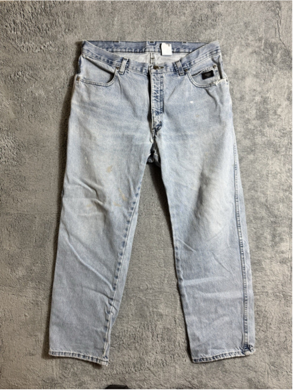 Harley-Davidson Men's Jeans Blue Distressed Straight Leg Size 36x30